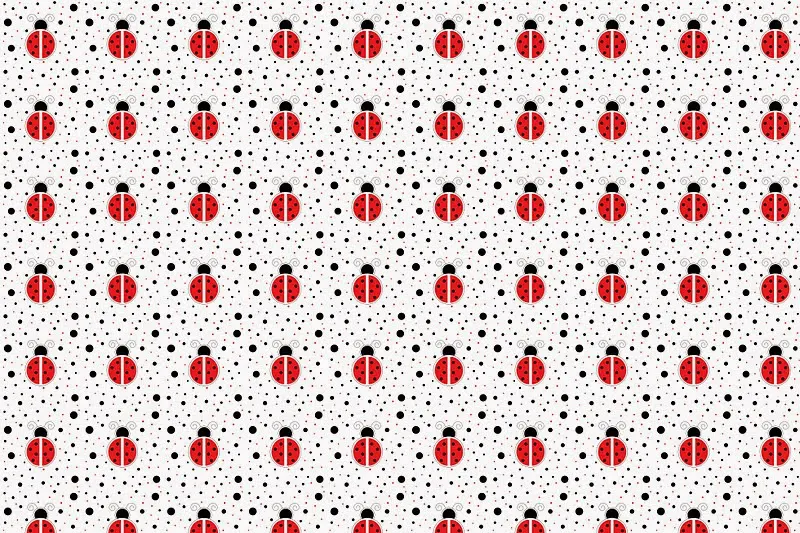 Sweet Ladybugs and Polka Dots Free Printable Paper.