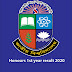 Honours 1st year result 2020