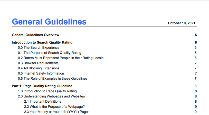 Google Search Quality Guidelines PDF