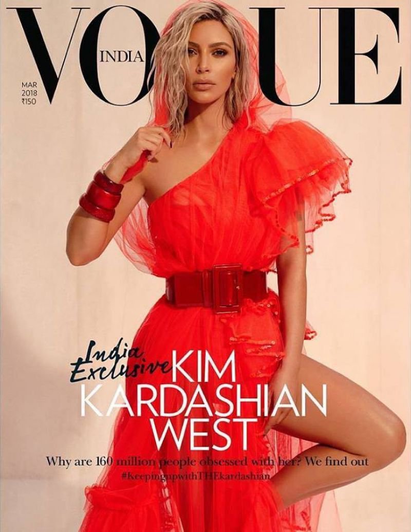 Kim Kardashian Vogue model magazine photo shoot