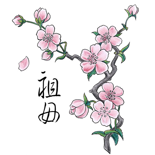 Flower Tattoo Background. blossom flower tattoo.