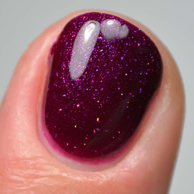 plum shimmer nail polish