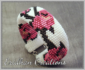 beaded crochet bracelet