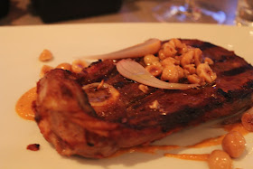 Lamb leg steak at Tavern Road, Boston, Mass.