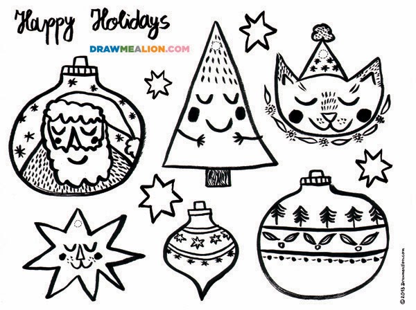 Free Download: Colouring Ornaments!