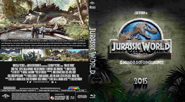 Capa Bluray Jurassic World O Mundo Dos Dinossauros