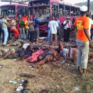 OMG!!!....Scores Killed As Bomb Explosion Rocks Abuja Bus Park[ Photos ]