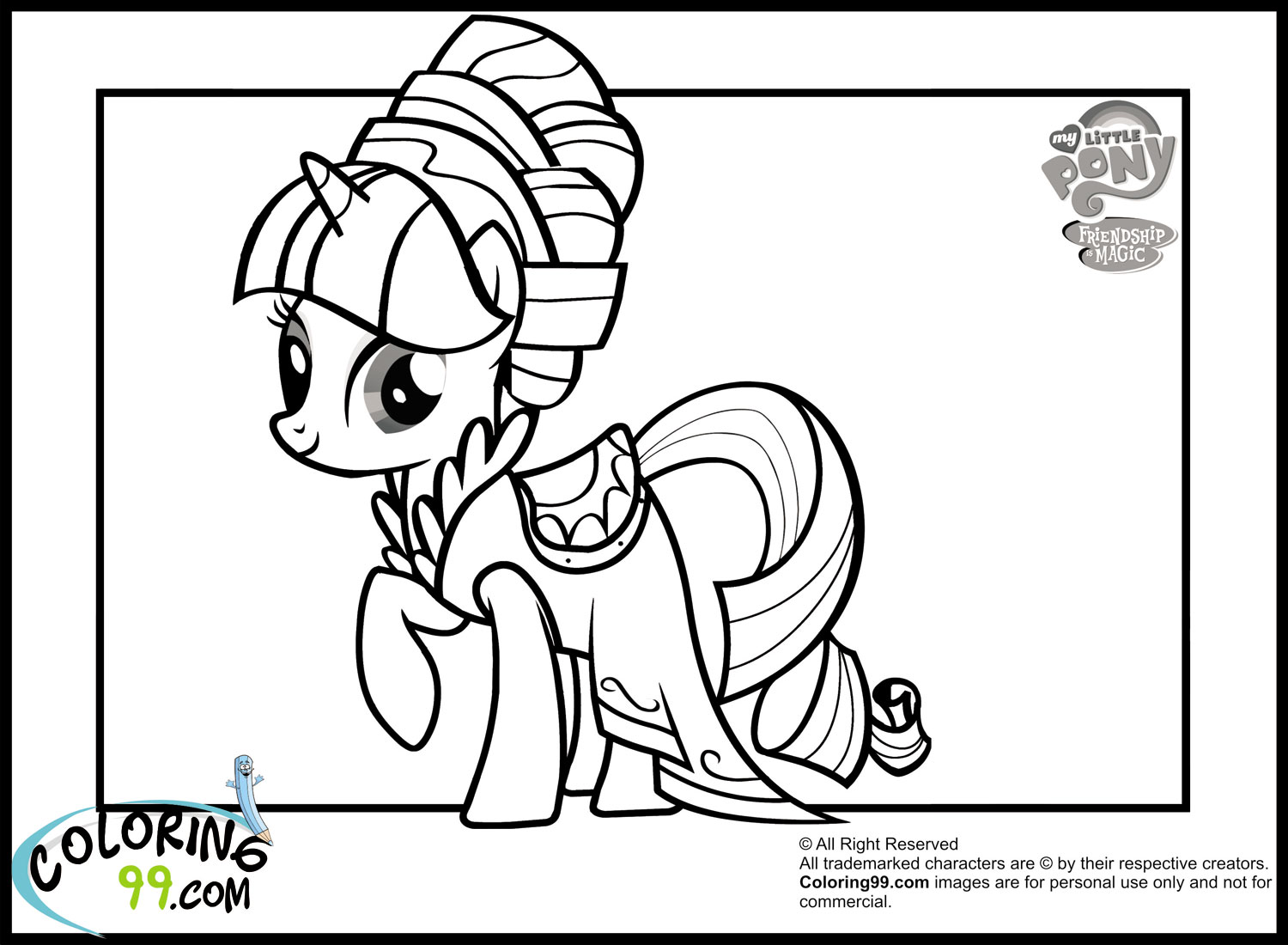 Download My Little Pony Rarity Coloring Pages | Minister Coloring