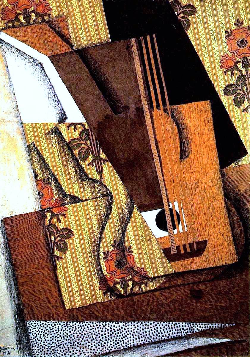 a Juan Gris painting of a guitar