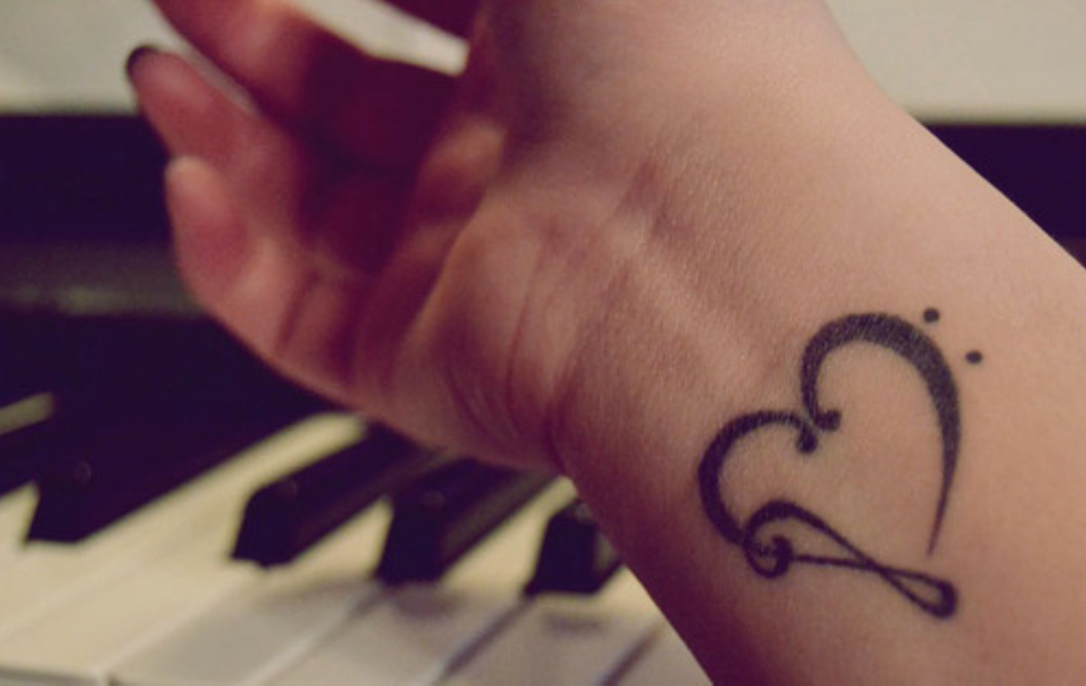 Simple Heart Tattoo On Wrist