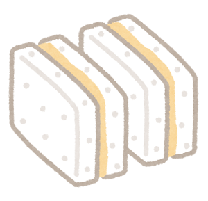 小さいピーナッツバターサンドのイラスト