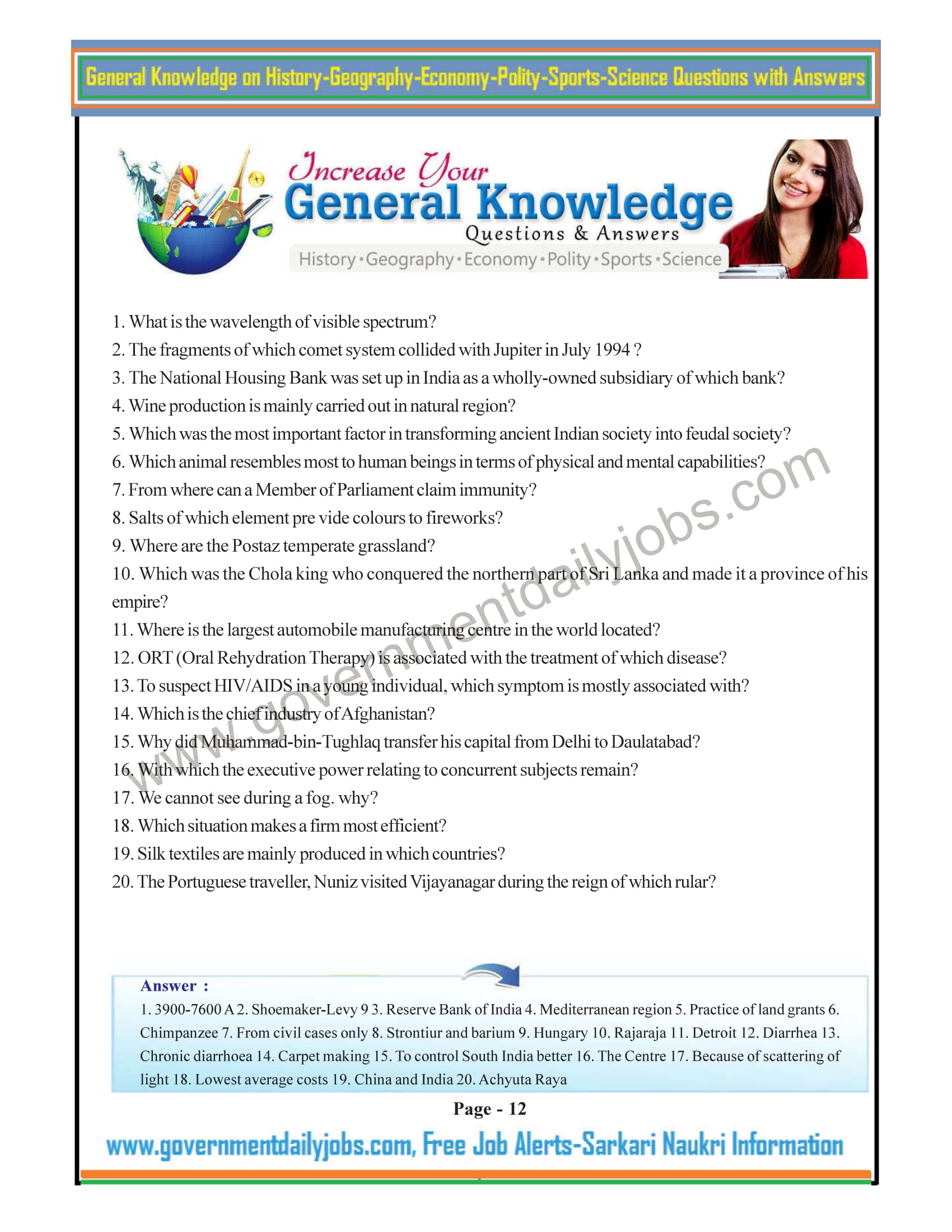 General Questions and Answers in English