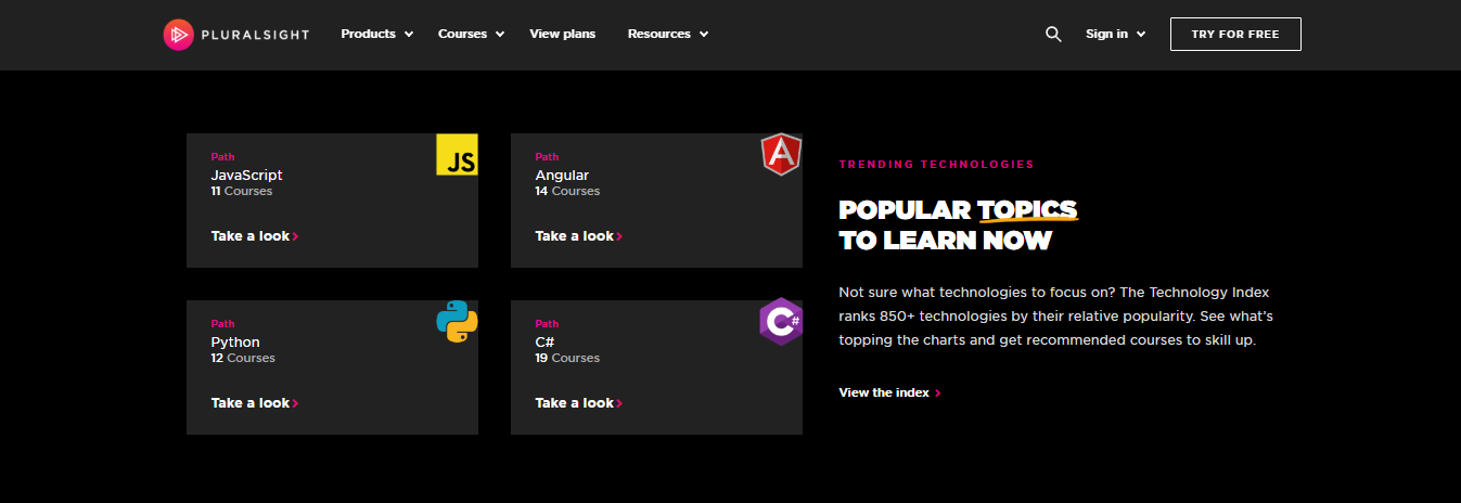 PluralSight free online courses with certificates