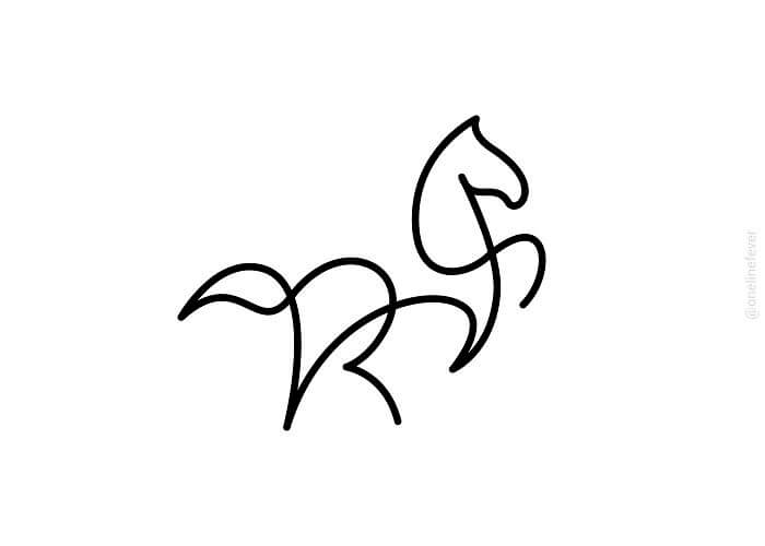 07-Horse-One-Line-Art-Loooop-www-designstack-co