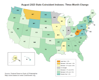 Philly Fed State Conincident Map