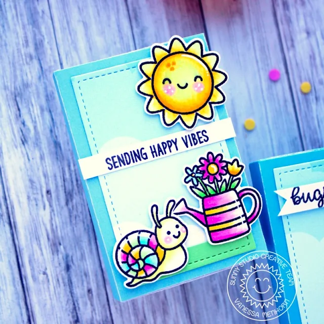 Sunny Studio Stamps: Garden Critters Card by Vanessa Menhorn (featuring Panda Party)