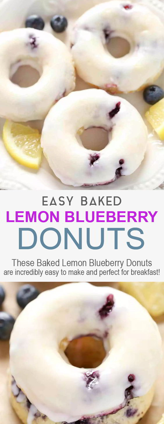 Baked Lemon Blueberry Donuts - Waja Geseng