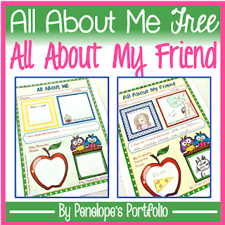 All About Me Free Teaching Printable