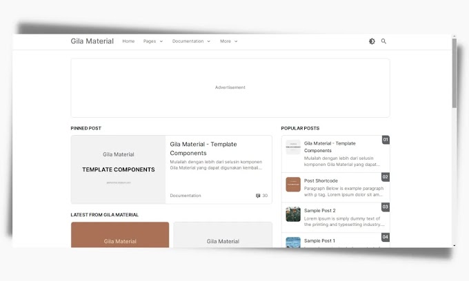 Gila Material UI Blogger Template