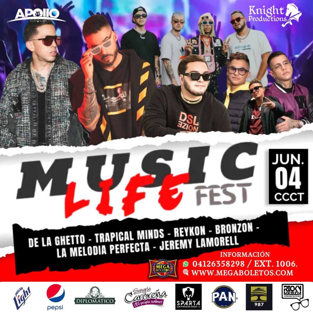  ¡Prepárate Caracas! El Music Life Fest llegará al CCCT este 04 de junio