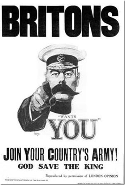 Lord Kitchener Wants You. Join Your Country's Army! God save the King.