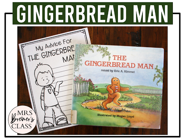 Gingerbread Man book activities unit with literacy printables, reading companion activities, lesson ideas, and a craft for Kindergarten and First Grade