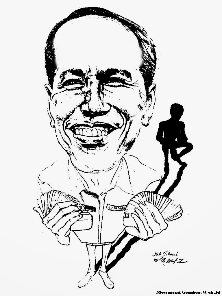 Mewarnai Gambar  Karikatur  Jokowi Mewarnai Gambar 