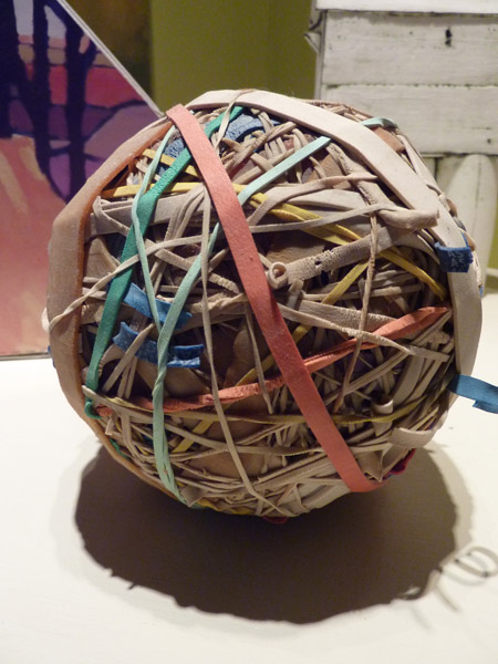 Imagine a rubber band ball but