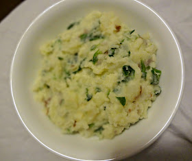 Spinach and Garlic Mashed Potatoes