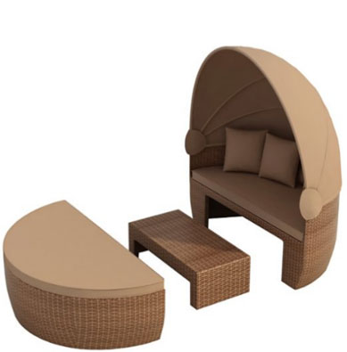 Bozen garden day bed brown, Round Outdoor Daybeds UK, Outdoor Daybeds UK, Daybeds UK, Outdoor Daybeds at Amazon.co.uk, Amazon.co.uk, Best Outdoor Daybeds, Outdoor Furniture, Quality Outdoor Daybeds, 