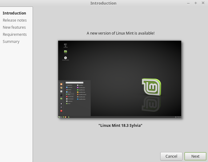 Upgrade Linux Mint 18.3 Sylvia