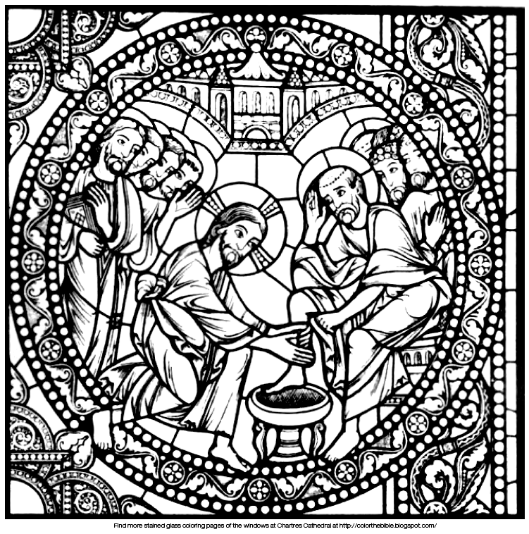 Jesus Washes The Disciples Feet Coloring Page - photo #26