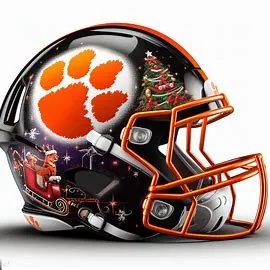 Clemson Tigers Christmas Helmets