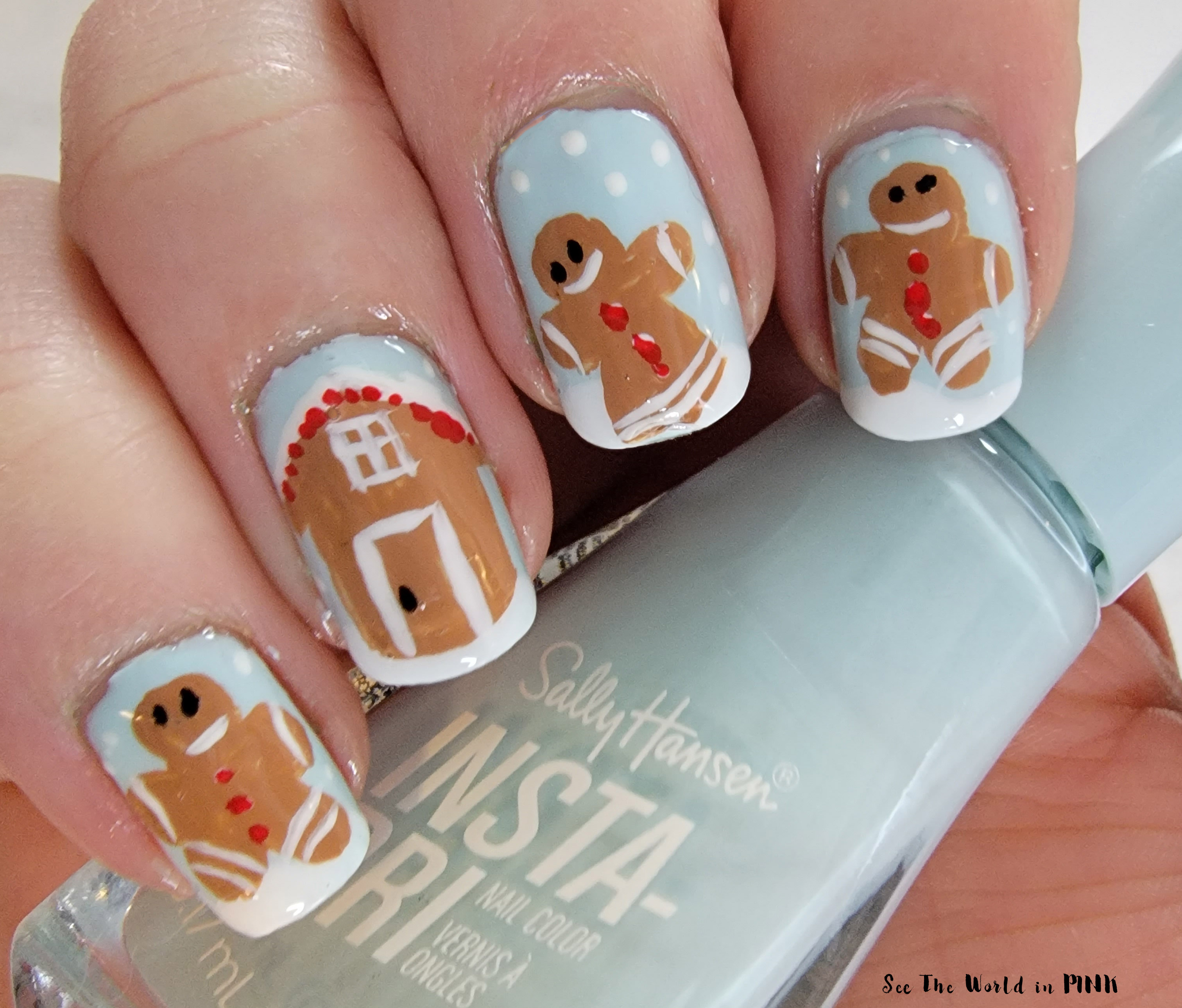 Manicure Monday - Gingerbread Nails