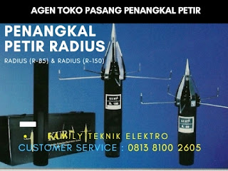 PASANG PENANGKAL PETIR RADIUS R-85 DAN R-150