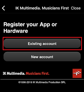 IK Multimedia Account in AmpliTube hinterlegen