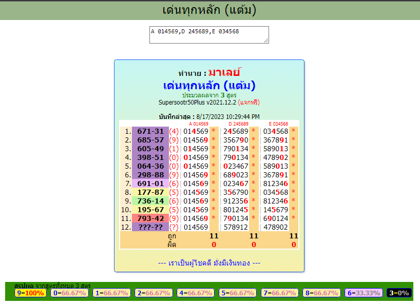 THAI BANGKOK LOTTERY SETUP AND  DOWN TOUCH TOTAL GAME-18/Aug/2023
