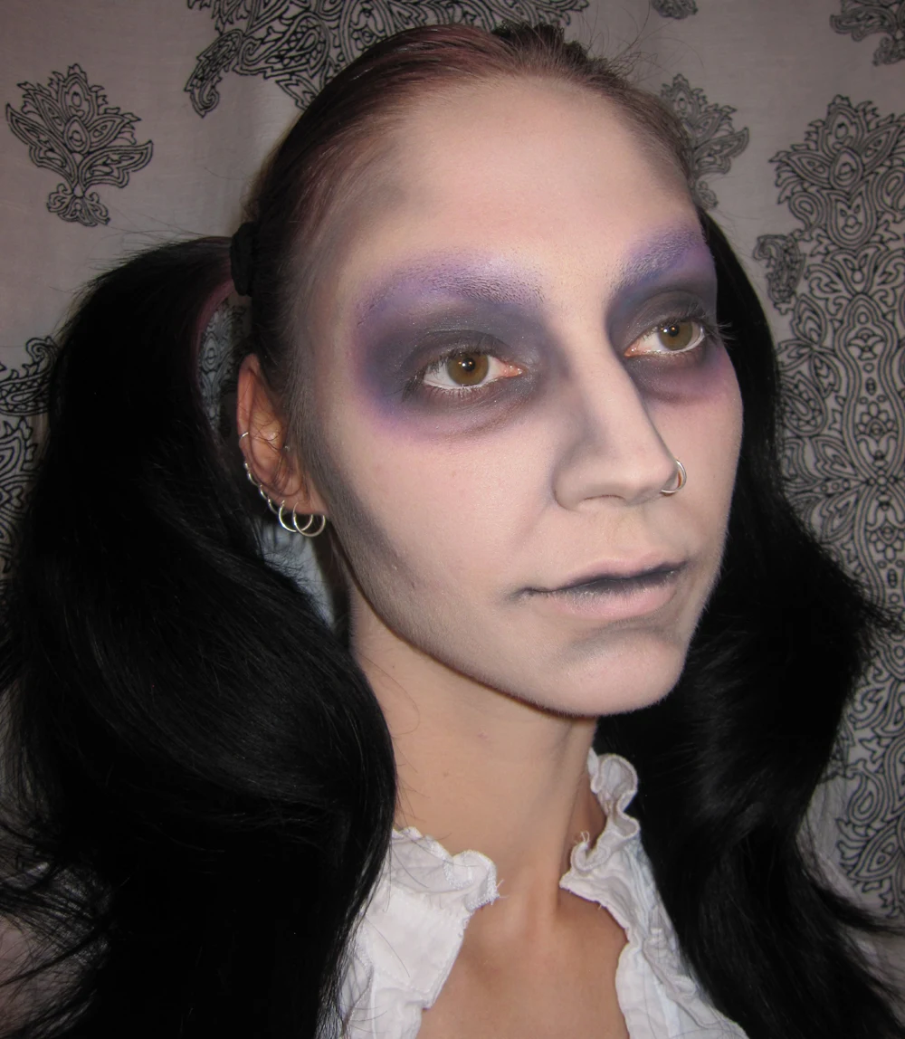 Glitter Is My Crack Dead Doll Halloween Costume Makeup Look With