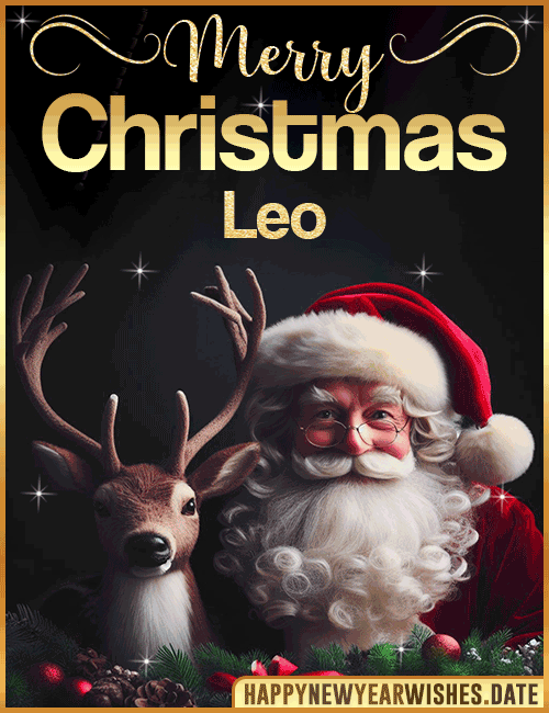 Merry Christmas gif Leo