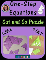  one step equations cut and go puzzle