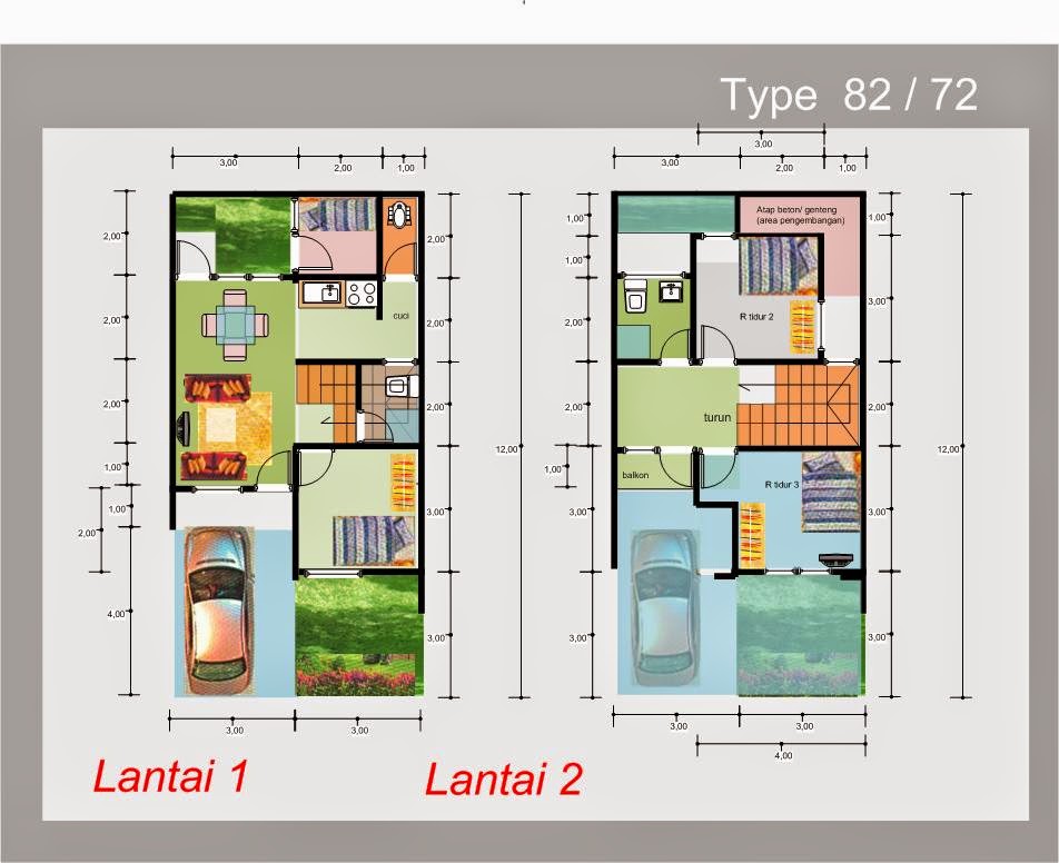 Desain Rumah Minimalis 2 Lantai Luas Tanah 72 - Foto 