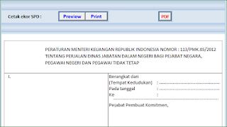 Aplikasi Excel Surat Perintah Perjalanan Dinas (SPPD)