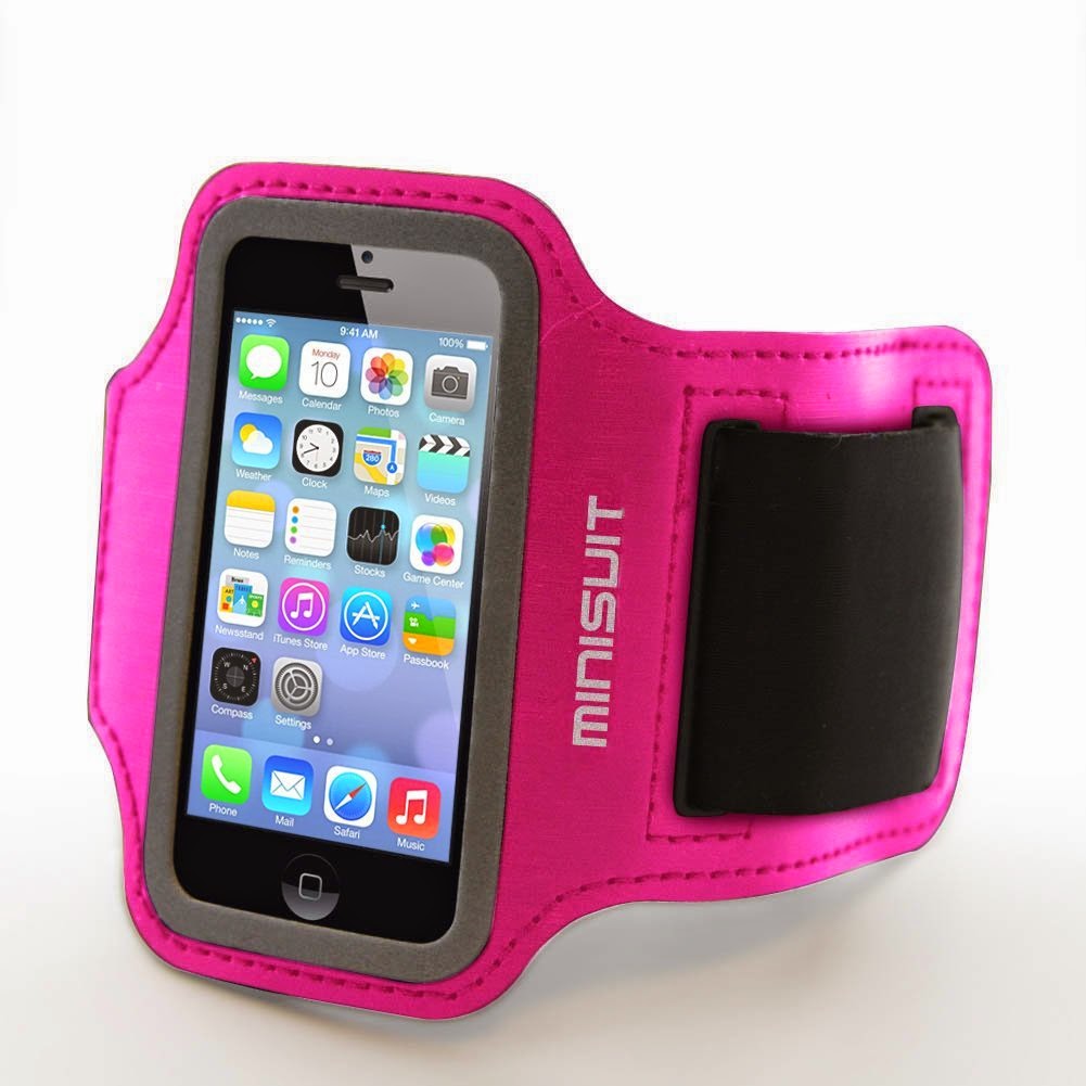 Minisuit SPORTY Armband + Key Holder for iPhone 5/5S/5C, iPod Touch 5 (Pink)