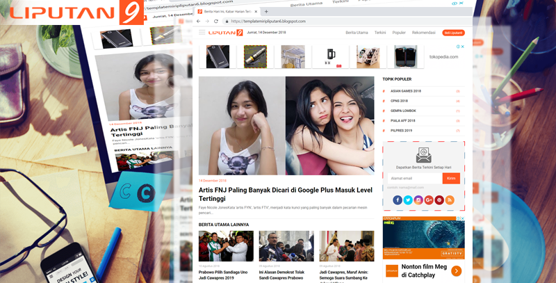 Liputan9 - Tema Berita Liputan6com Blogger Template