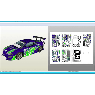 Mitsubishi-Eclipse-1999-Papercraft-Need-for-Speed-Underground's-Intro-Car-1