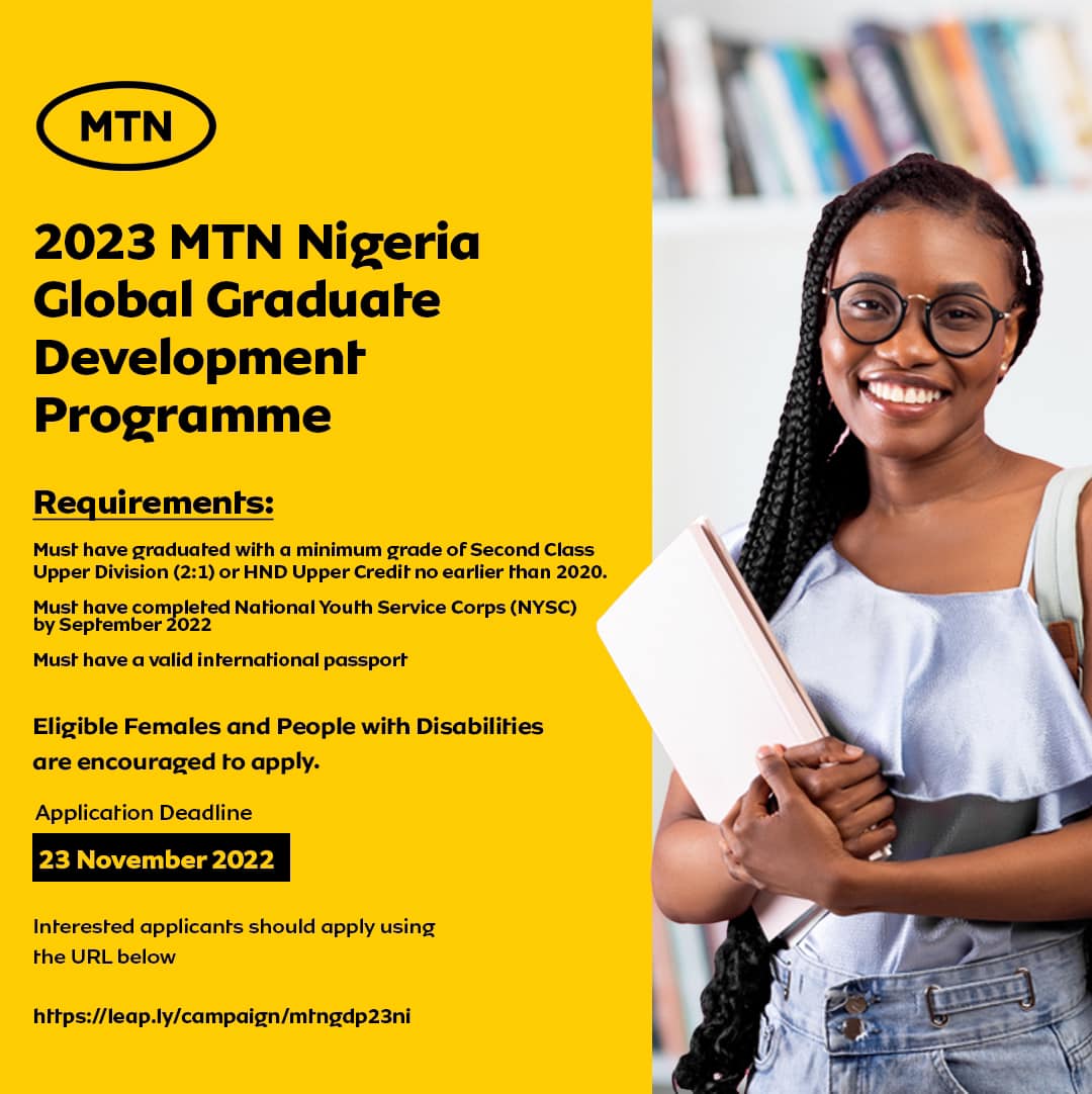 MTN Nigeria Global Development Programme 2023 | Fresh Graduates