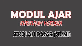 Download Modul Ajar SD Bahasa Indonesia Kelas 1 Fase A Kurikulum Merdeka Tahun 2022