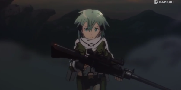 Sniper with Sword Art Online Sinon