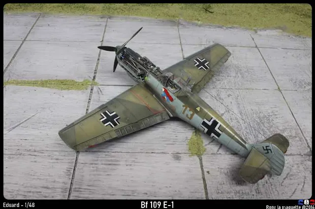 Maquette du Bf 109 E-1 d'Eduard au 1/48.