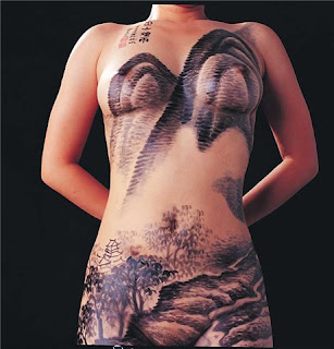 Mountain Chinese Design For Body Painting Art